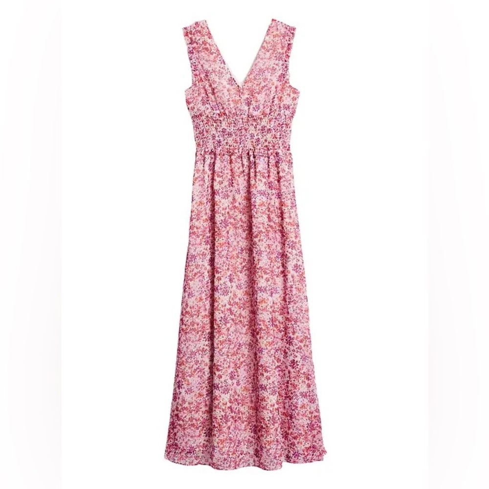 Banana Republic Pink Floral Maxi Dress